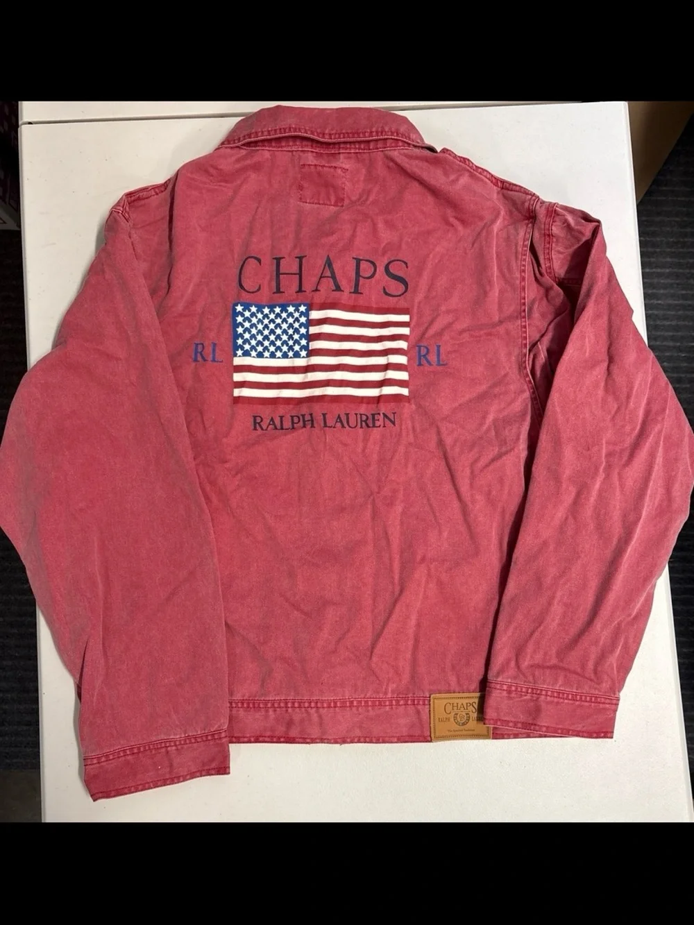 Polo by Ralph Lauren CHAPS Lightweight Shirt Jacket in Faded Red